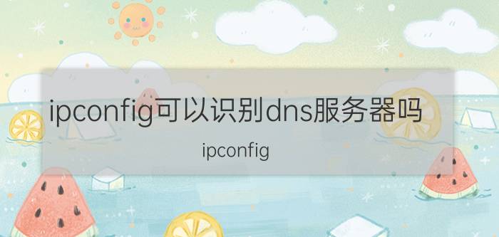 ipconfig可以识别dns服务器吗 ipconfig/flushdns命令是做什么的啊？